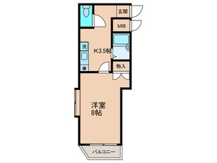 プランドール牧野駅前の物件間取画像